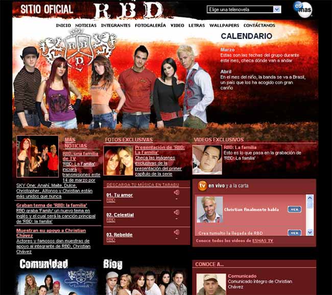 RBD sitio oficial