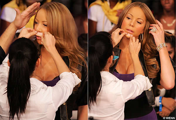 Mariah Carey se depiló en público