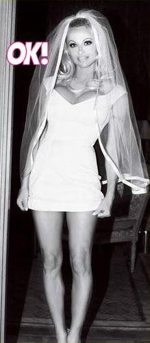 vestido boda de Pamela Anderson