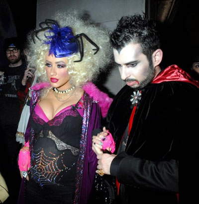Christina Aguilera celebró Halloween