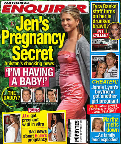 Jennifer Aniston está embarazada en secreto